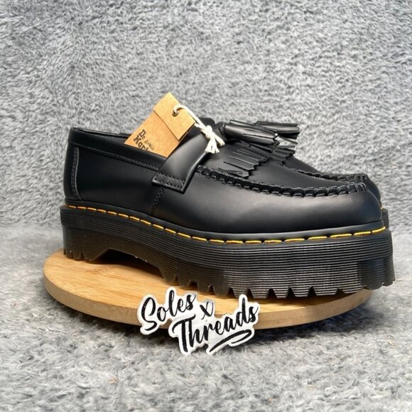 Dr. Martens Adrian Quad Loafers Size 9-13 Men Tassel Black - Picture 2 of 7